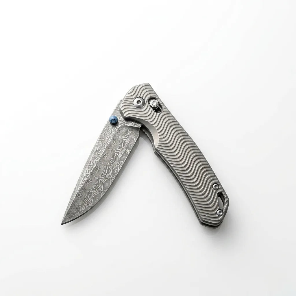 Damascus Folding Knife Chris EDC Collectible Gift - 4863