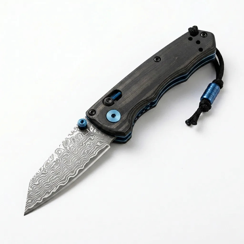 Damascus Folding Knife BENCH EDC Collectible Gift - 6502