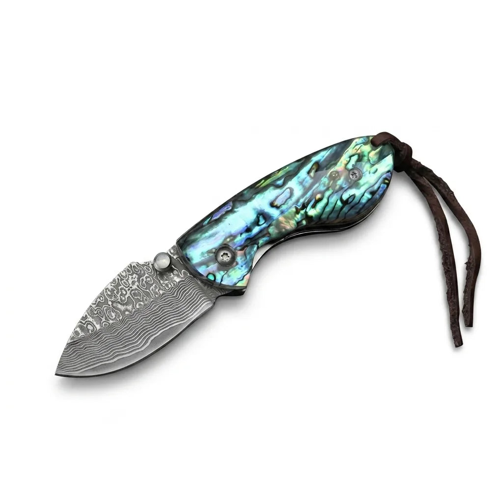 Damascus Folding Knife Damas EDC Collectible Gift - 3759