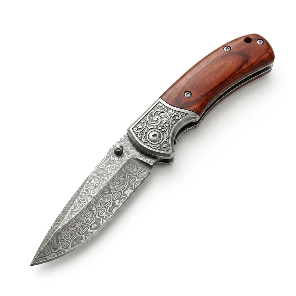 Damascus Folding Knife VG10 EDC Collectible Gift - 5691