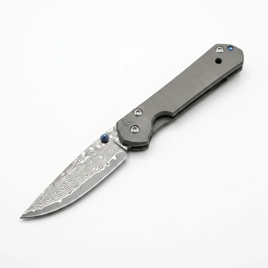 Damascus Folding Knife Chris EDC Collectible Gift - 5384