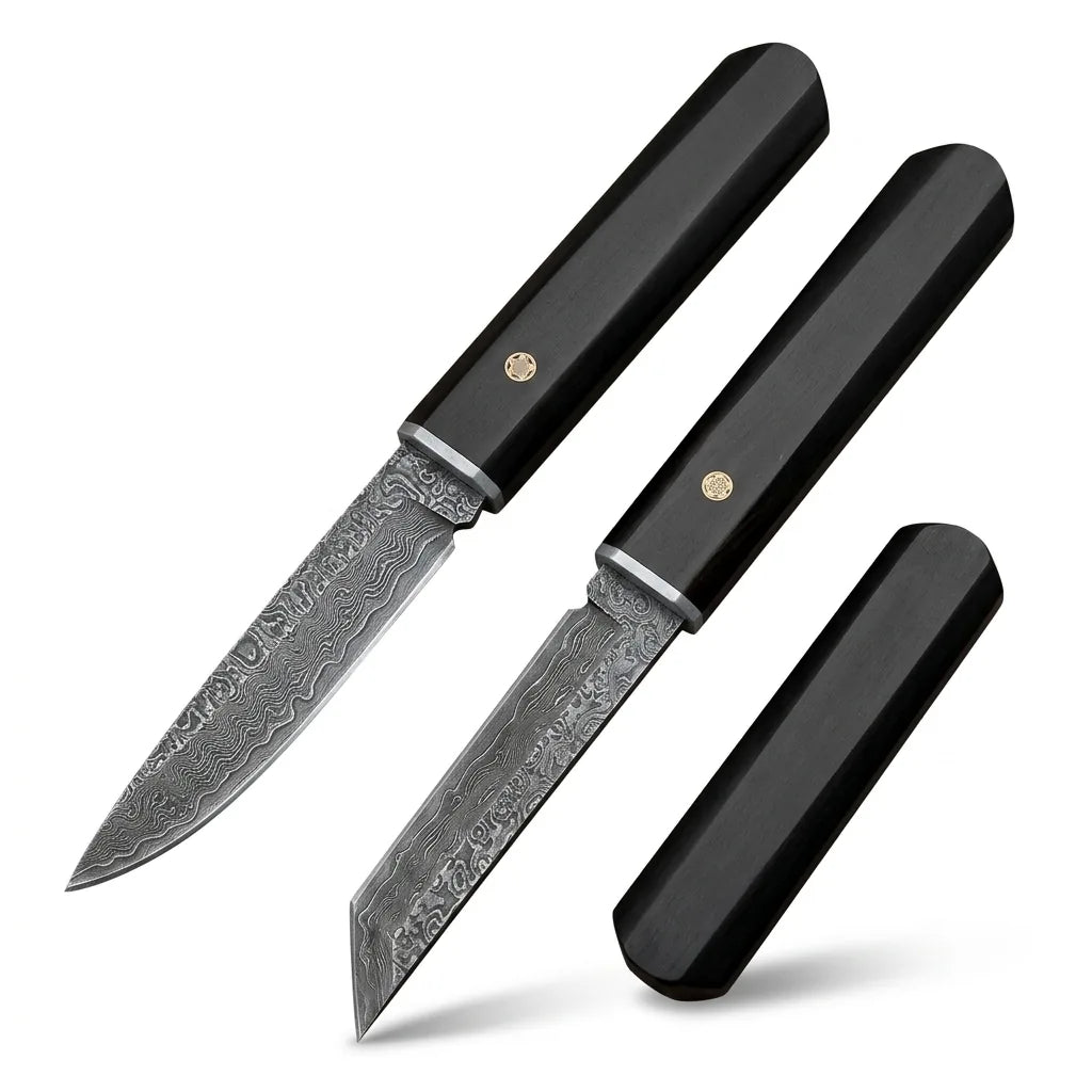 Damascus Straight Knife Da M Collectible Fixed Blade - 5678