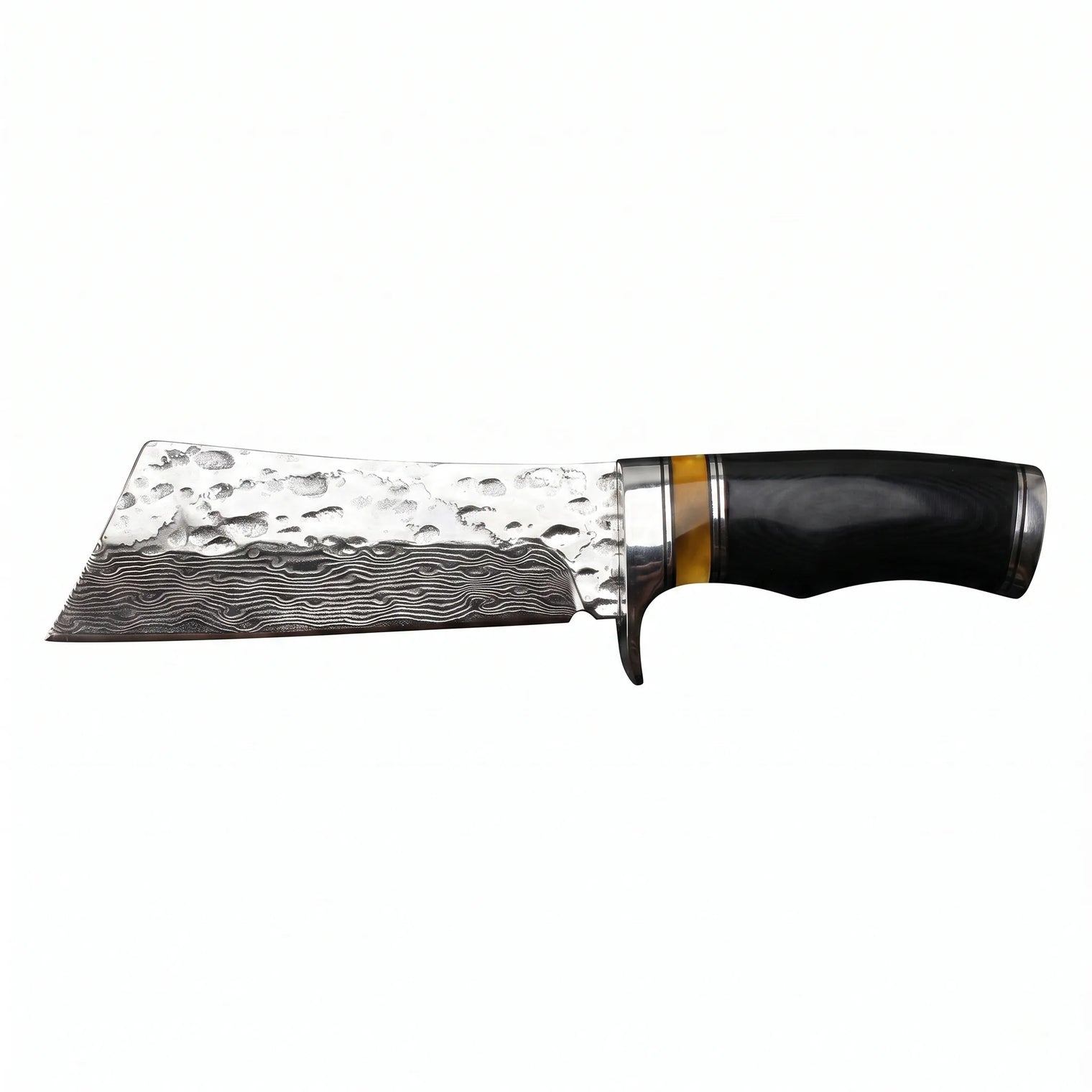 Damascus Antler Handle Fixed Blade Knife Outdoor - 3827