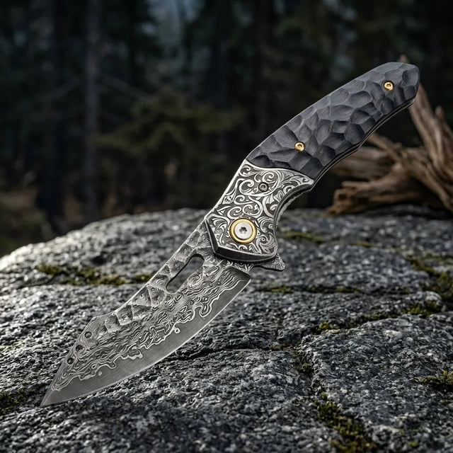 Damascus EDC Folder Mystic Eagle EDC Collectible Gift - 7029