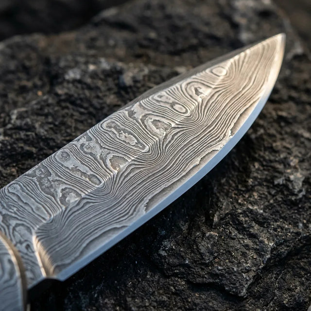 Damascus Folding Knife Chris EDC Collectible Gift - 4863