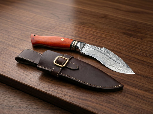 Damascus VG10 Fixed Blade Knife Outdoor EDC Tengu - 4132
