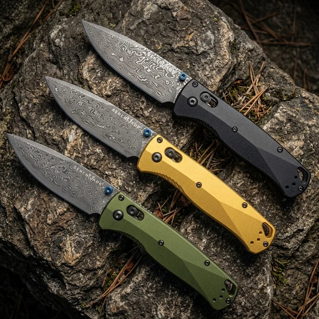 Damascus Folding Knife Butte EDC Collectible Gift - 6946