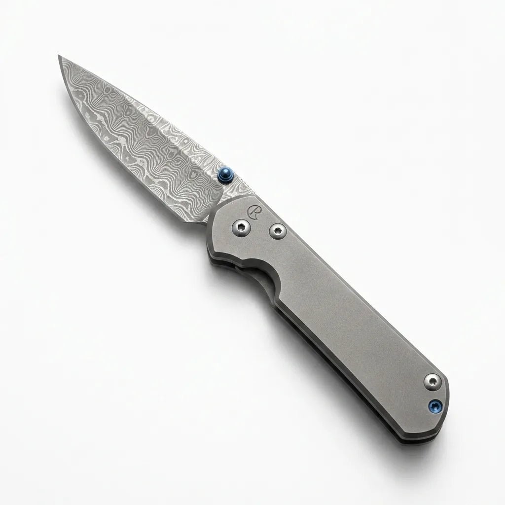 Damascus Folding Knife Chris EDC Collectible Gift - 5384
