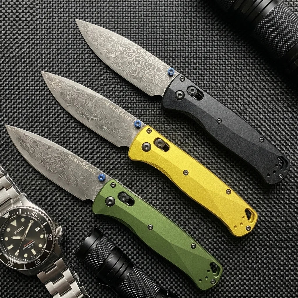 Damascus Folding Knife Butte EDC Collectible Gift - 6946