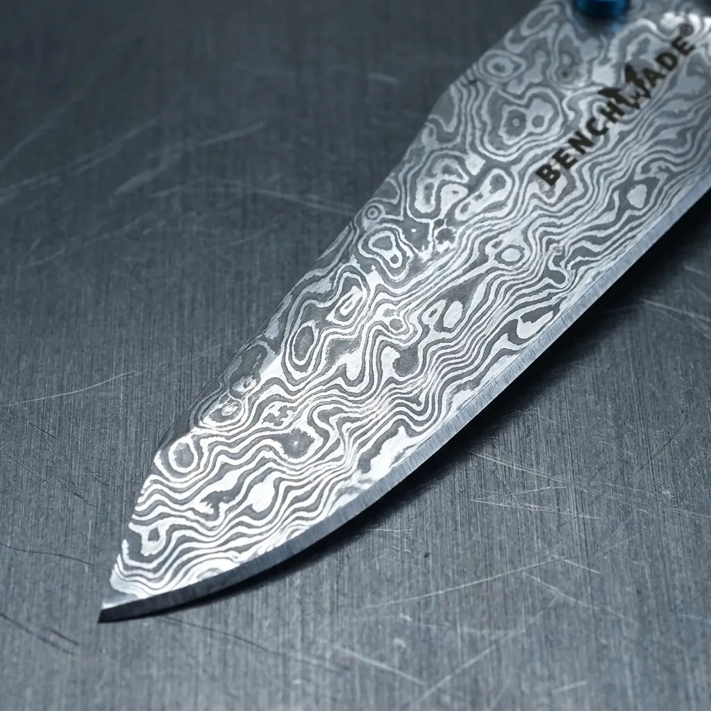 Damascus Folding Knife Bench EDC Collectible Gift - 5684