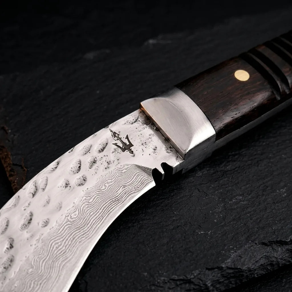 Damascus Straight Knife Stee Collectible Fixed Blade - 5179