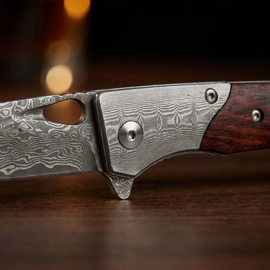 Damascus Folding Knife VG10 EDC Collectible Gift - 5378