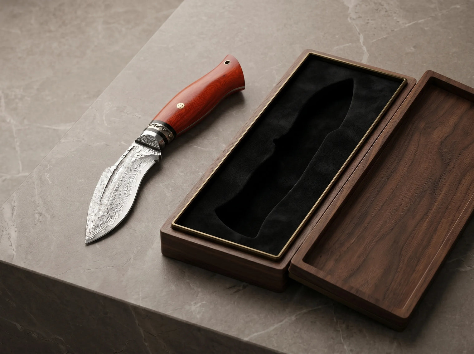 Damascus VG10 Fixed Blade Knife Outdoor EDC Tengu - 4132