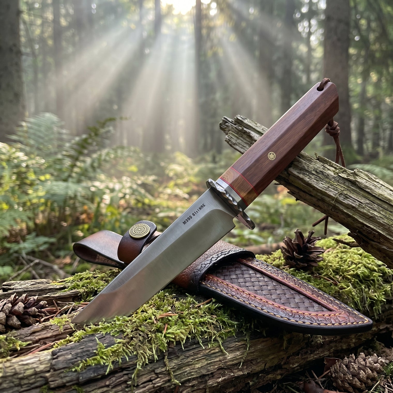 Damascus Outdoor Fixed Blade: Yamatai Tactical Pocket Knife 6884 – Outdoor Camping, EDCHandcrafted Knife, Collectible, Gift, Display, Artistic Forged Gift Edition, Outdoor Handcrafted