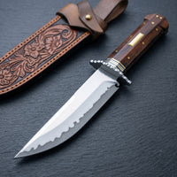 Damascus Outdoor Fixed Blade “Nebula · Dog Bone” 6167 Outdoor Camping EDC Handcrafted Knife—Collectible Gift, Display Piece, Artfully Forged Gift Edition Outdoor Handcrafted Knife