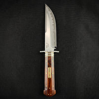 Damascus Outdoor Fixed Blade “Nebula · Dog Bone” 6167 Outdoor Camping EDC Handcrafted Knife—Collectible Gift, Display Piece, Artfully Forged Gift Edition Outdoor Handcrafted Knife