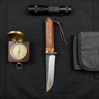 Damascus Outdoor Fixed Blade: Yamatai Tactical Pocket Knife 6884 – Outdoor Camping, EDCHandcrafted Knife, Collectible, Gift, Display, Artistic Forged Gift Edition, Outdoor Handcrafted