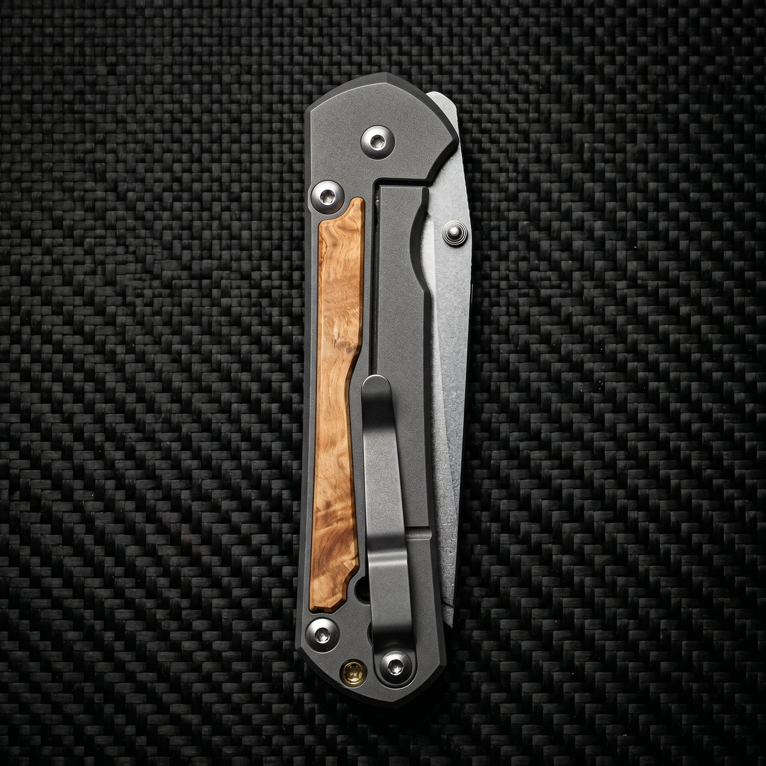 Damascus Outdoor Fixed Blade Chris Reeve - Damascus [Sebenza 31 Magnacut 6694] Outdoor Camping EDC Handcrafted Knife Collection Gift Display