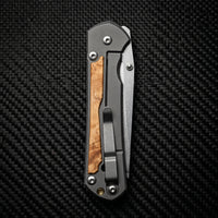 Damascus Outdoor Fixed Blade Chris Reeve - Damascus [Sebenza 31 Magnacut 6694] Outdoor Camping EDC Handcrafted Knife Collection Gift Display