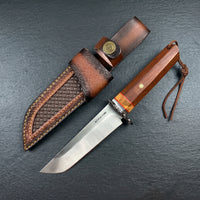 Damascus Outdoor Fixed Blade: Yamatai Tactical Pocket Knife 6884 – Outdoor Camping, EDCHandcrafted Knife, Collectible, Gift, Display, Artistic Forged Gift Edition, Outdoor Handcrafted