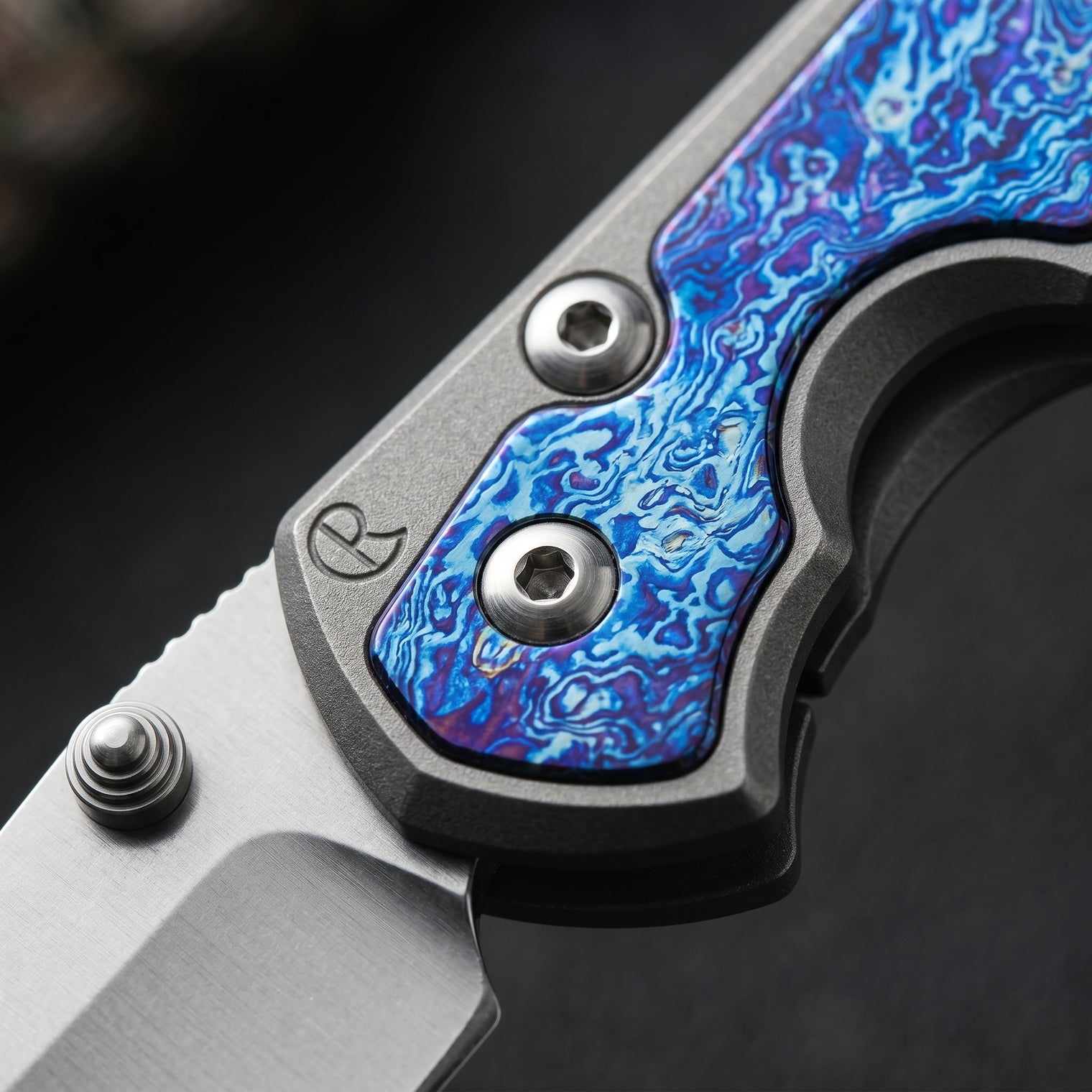 Damascus Outdoor Fixed Blade Knife [Christoph Xiao Sha] Lightning Storm / Export Custom Edition 6870 Outdoor Camping EDC Handcrafted Knife Collection Gift Display-Grade Artfully Forged Gift Item
