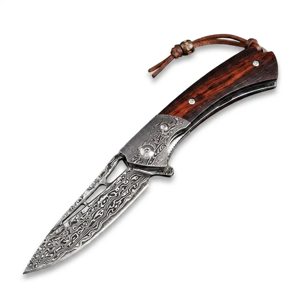 Damascus Folding Knife VG10  EDC Collectible Gift - 5352