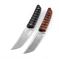 Damascus Straight Knife CAS- Collectible Fixed Blade - 5283