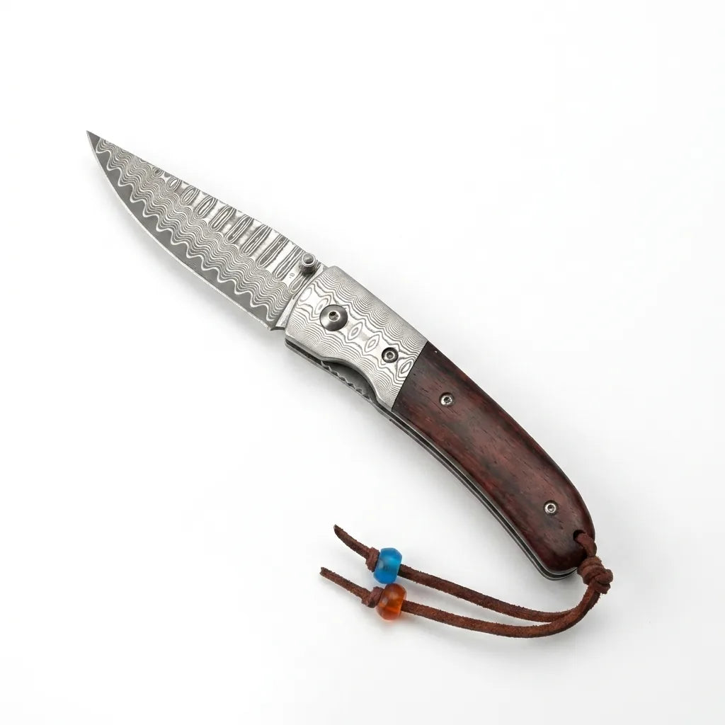 Damascus Folding Knife Thoma EDC Collectible Gift - 3624