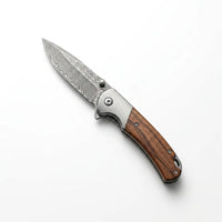 Damascus Folding Knife Mosco EDC Collectible Gift - 4289
