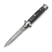 Damascus Folding Knife AKC I EDC Collectible Gift - 4934