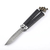 Damascus Straight Knife Core Collectible Fixed Blade - 5492