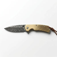Damascus Folding Knife Tianc EDC Collectible Gift - 4880