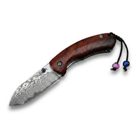 Damascus Folding Knife Thoma EDC Collectible Gift - 3704