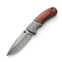 Damascus Folding Knife VG10  EDC Collectible Gift - 5691