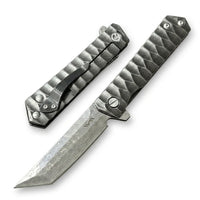 Damascus Folding Knife Sure Kill EDC Collectible Gift - 6798