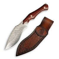 Damascus Straight Knife Wuzu Collectible Fixed Blade - 5311