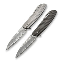 Damascus Folding Knife New E EDC Collectible Gift - 5034