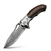 Damascus Folding Knife Arrow EDC Collectible Gift - 5461