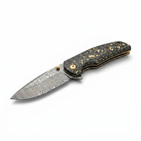 Damascus Folding Knife Eagle Eye EDC Collectible Gift - 6111