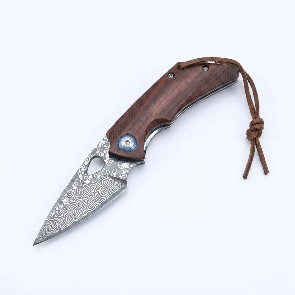 Damascus Folding Knife Eagle Beak Camping EDC Folder - 5174