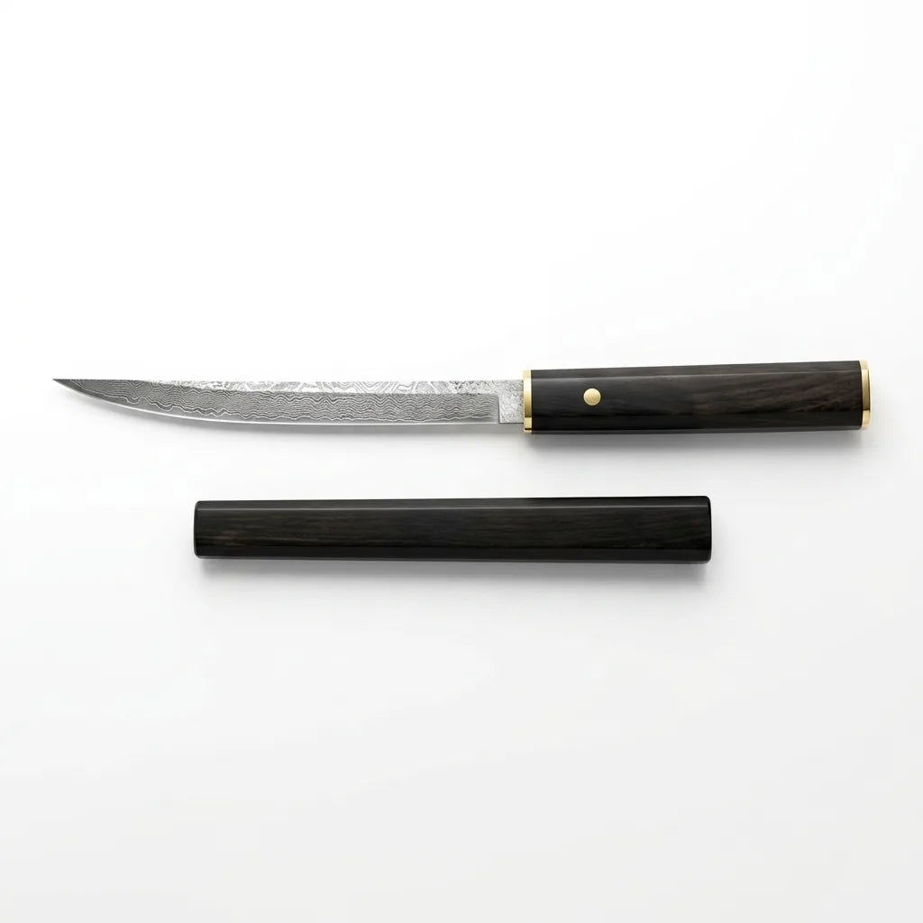 Damascus Straight Knife Equa Collectible Fixed Blade - 5760