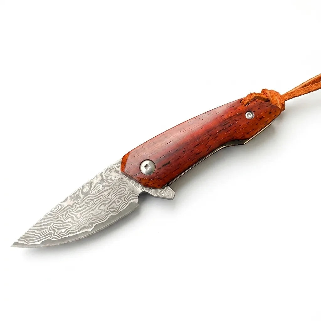 Damascus Folding Knife VG10  EDC Collectible Gift - 5557