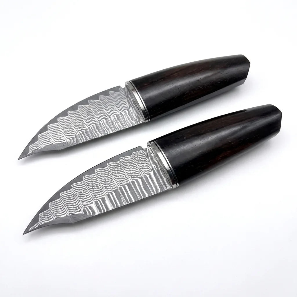 Damascus Straight Knife V G1 Collectible Fixed Blade - 5776