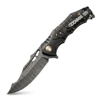 Damascus Folding Knife Lingxi EDC Collectible Gift - 6658