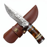 Damascus Hunting Fixed Blade Knife Outdoor EDC - 4016