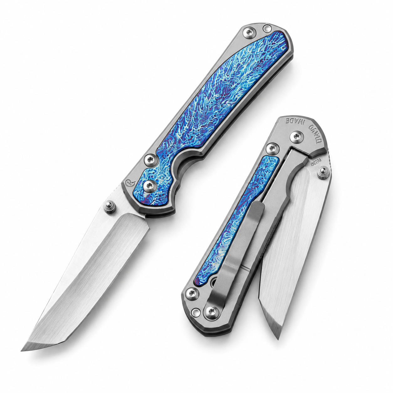 Damascus Outdoor Fixed Blade Knife [Christoph Xiao Sha] Lightning Storm / Export Custom Edition 6870 Outdoor Camping EDC Handcrafted Knife Collection Gift Display-Grade Artfully Forged Gift Item