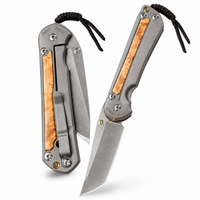Damascus Outdoor Fixed Blade Chris Reeve - Damascus [Sebenza 31 Magnacut 6694] Outdoor Camping EDC Handcrafted Knife Collection Gift Display