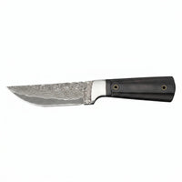 Damascus Outdoor Camping Knife Ebony EDC Blade - 2821