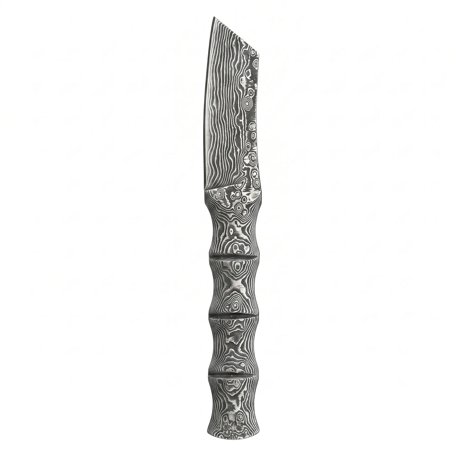 Damascus Camping Fixed Blade Knife Bamboo EDC Blade 2932