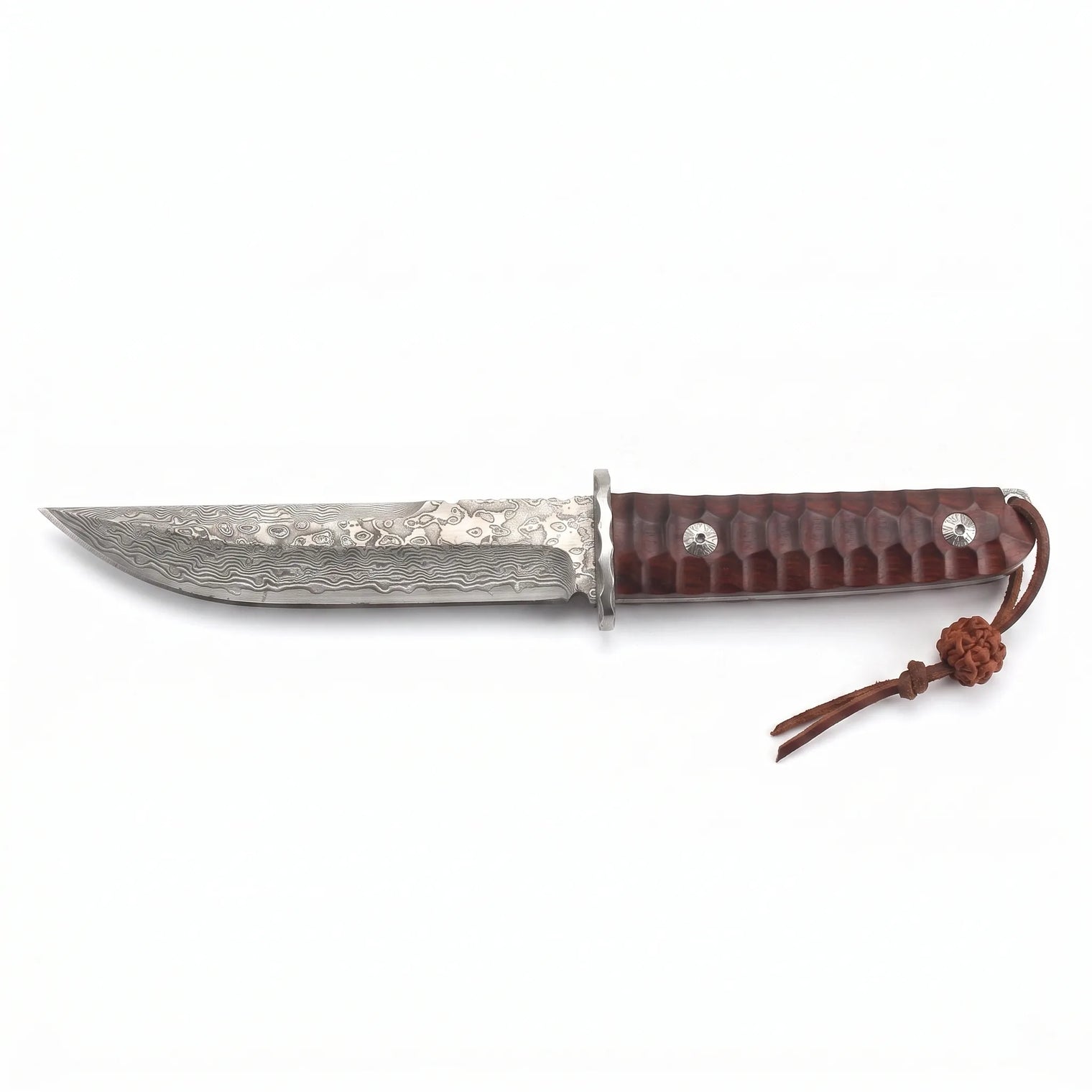 Damascus Samurai Katana Display Knife Rosewood - 5030